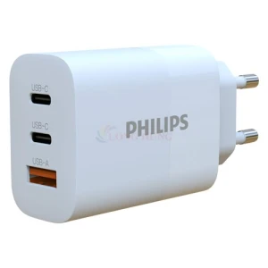 Sạc đa cổng Philips Wall Charger 1USB 2Type-C 65W QC 3.0 DLP6333CW/74