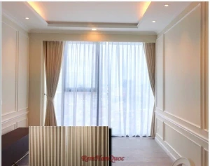 Mẫu Rèm Vải Hai Lớp Một Màu Vàng Trơn Giá Rẻ Nhất