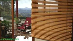 Rèm Gỗ Màu Vàng, Rèm Sáo Gỗ Màu Vàng SKK19