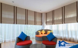 Rèm Roman Hai Lớp Vải Nhập Khẩu Nhật Bản RM8