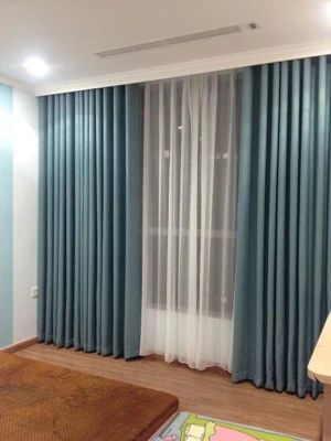 Rèm vải hai lớp chất thô cản nắng 2019 RV26