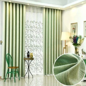 Rèm vải hai lớp voan thêu hoa sẵn