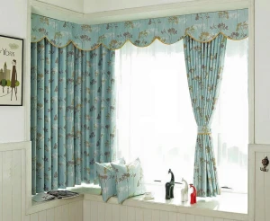 Rèm vải style Hàn Quốc họa tiết bắt mắt cản sáng RVTM