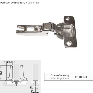 Bản lề bật Häfele Trùm nửa 311.01.078
