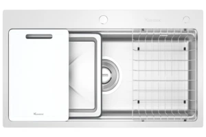Chậu rửa bát Konox KN8751TS Dekor 1 hố chống xước Workstation Sink
