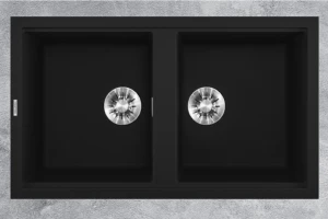 Chậu rửa chén Malloca K-45086 đá Granite Nano Black