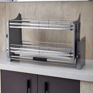 Giá bát đĩa nâng hạ Inox 304 cho tủ bếp trên Maadela MP-G30-2.90