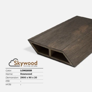 Thanh lam gỗ trang trí WPC Skywood LO90209SR - Rosewood - 20mm