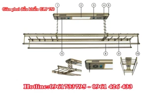 Giàn phơi thông minh điện tử GLP 750