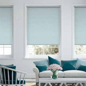 Màn cuốn hiện đại giá rẻ màu xanh cho văn phòng