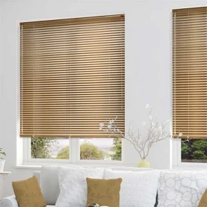 Mẫu rèm sáo nhôm màu vàng đồng cao cấp cửa sổ