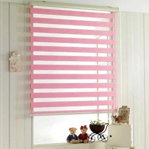 Rèm cầu vồng cửa sổ phòng trẻ em màu hồng