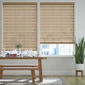 Rèm gỗ chống nắng che cửa sổ phong cách hiện đại