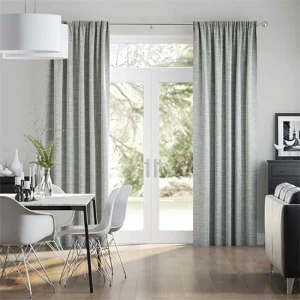 Rèm vải 2 lớp màu xám hiện đại giá rẻ hcm