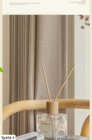 Mẫu Rèm Cửa Chất Liệu Vải Thô Đũi Mộc Trơn Một Màu Sang Trọng