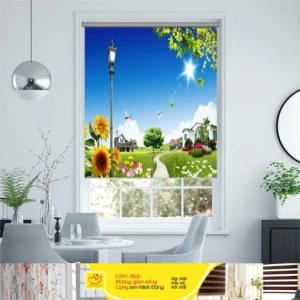 Rèm Cuốn In Tranh Hoa Hướng Dương HC-46
