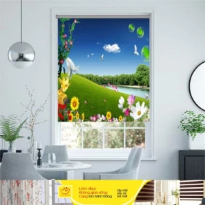 Rèm Cuốn In Tranh Mây Trời HC-45