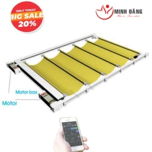 Rèm trần tự động hệ xếp lớp 2 động cơ