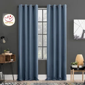 Rèm vải gấm thô họa tiết lá vân chìm mã TP321-1