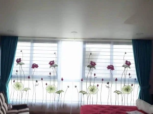 Rèm Vải Thêu Hoa Sen HS-46