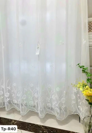 Rèm voan thêu giá rẻ nhất Hà Nội mã TP – R40 – TP – R41