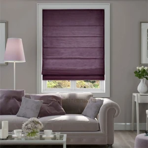 Màn cửa roman xếp màu tím thủy chung đầy lãng mạn