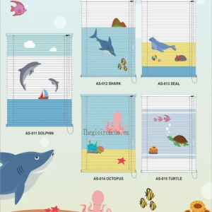 Màn sáo nhôm dán hình cao cấp Star Blinds