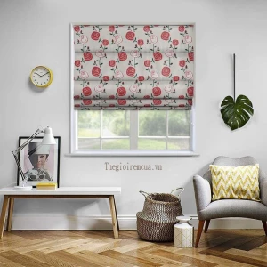 Màn xếp lớp may kiểu roman hoa văn họa tiết siêu đẹp