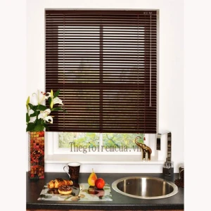 Mẫu rèm sáo nhôm tphcm màu nâu