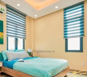 Rèm cầu vồng màu xanh phòng ngủ Logan (Sankaku)