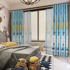 Rèm cho trẻ hoạt hình minions ấn tượng ước ao của bé