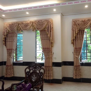 Rèm cửa sổ hoa văn phong cách tân cổ điển