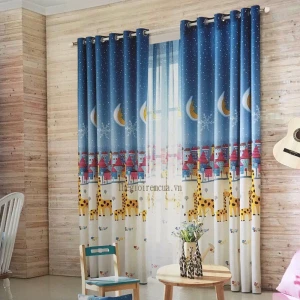 Rèm cửa trang trí nhà hình động vật đáng yêu cho bé