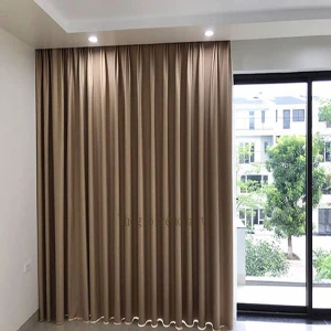 Rèm cửa vải gấm trơn màu giá rẻ căn hộ chung cư
