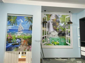 Rèm cuốn chống nắng cửa sổ in tranh 3d siêu nét