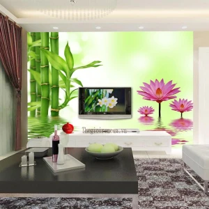 Rèm cuốn in tranh 3d trang trí cản sáng cửa phòng khách