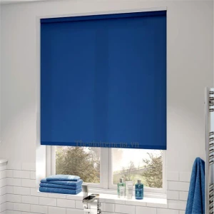 Rèm cuốn nhựa giá rẻ màu xanh nước biển đẹp ấn tượng