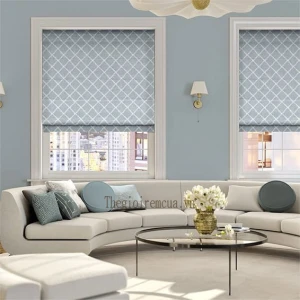 Rèm roman cao cấp phòng khách hiện đại sang trọng