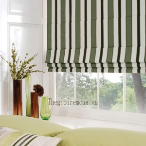Rèm roman vải cao cấp 2 lớp sọc dọc Hot nhất năm 2025