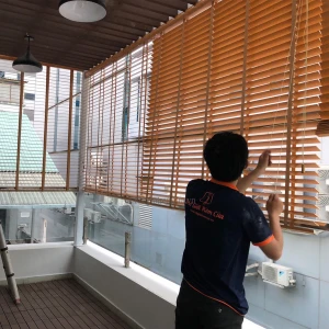 Rèm sáo giả gỗ ngoài trời giá rẻ tại tphcm