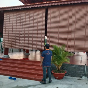 Rèm sáo gỗ ngoài trời chống nắng, ngăn mưa