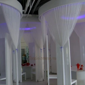 Rèm sợi phong thủy trang trí gia đình nơi thờ phụng