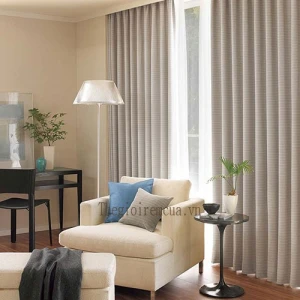 Rèm vải phòng khách trơn một màu chống nắng cản sáng
