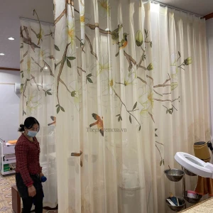 Rèm vải voan hoa văn cao cấp nhập khẩu Châu Âu