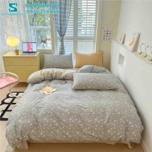 Bộ Chăn Ga Gối Cotton Hàn Quốc Nhập CHQ-041