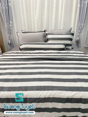 Bộ Chăn Ga Gối Cotton Lụa Modal - CLM 08