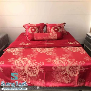 Bộ Chăn Ga Gối Lụa Gấm Cao Cấp LG-014