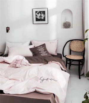 Bộ Chăn Ga Gối Tencel Sumoi Hồng Nâu LTC-008