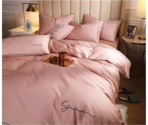 Bộ Chăn Ga Gối Tencel Sumoi Hồng Trơn LTC-005