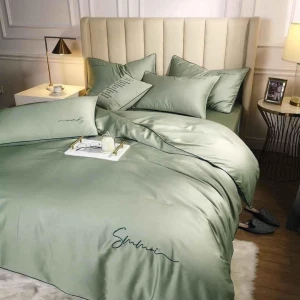 Bộ Chăn Ga Gối Tencel Sumoi Xanh Lá LTC-0010